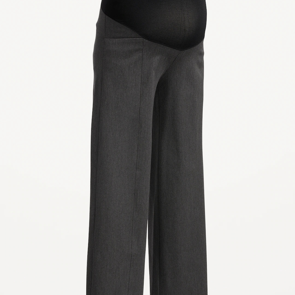 Old Navy Dark Heather Maternity Full-Panel Pixie Wide-leg Trousers, XXL